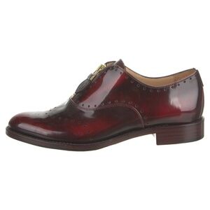 Ms. Winnie Bordeaux Zip Closure Leather